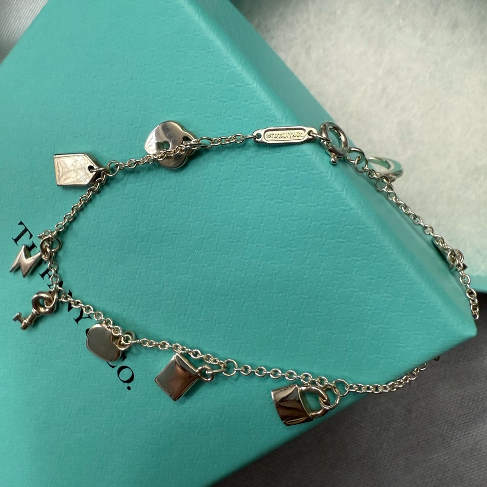 Tiffany & Co. Silver 10 Mini Charm Bracelet - Picture 4 of 6
